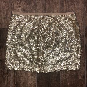 Sparkly Gold Sequined Skirt